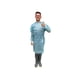 thumbnail image 1 of Batas de aislamiento Keebomed PPE desechables resistentes a los fluidos, azules, 1 of 2