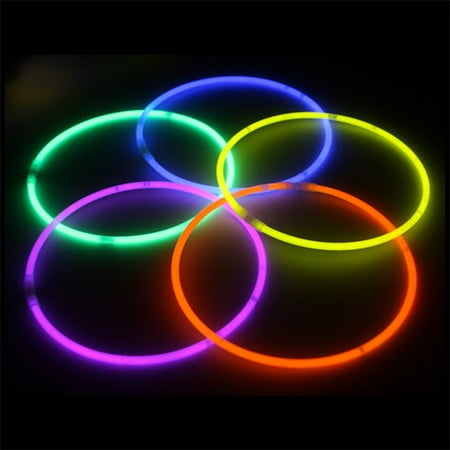 Exquisite 100 Pack of 22” Glow Sticks Bulk Wholesale Necklaces Party Pack - 100 pcs Glow Sticks Neon Light Sticks Assorted Colors - 22 Inch Glow in the Dark Necklaces