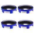 thumbnail image 1 of Unique Bargains 4pcs Car Blue with Black Sticker 60mm Dia 5 Clips Wheel Tyre Center Hub Caps Cover, 1 of 6