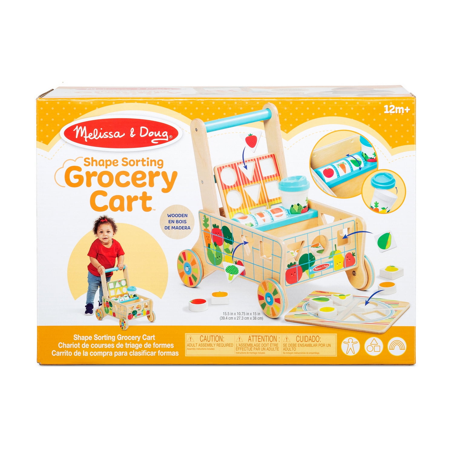 Blues Clues & You Wooden Birthday Party Play Set with Wooden Shape Sorting Grocery Cart