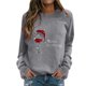 thumbnail image 1 of Gibobby Sudadera Navidad mujer navideño para mujer, cuello redondo, manga larga, navideño, sudaderas navideñas informales(Gris,CH), 1 of 4
