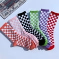 thumbnail image 4 of Clearance Now! HSTUO Men's Tube Socks Checkerboard Socks Sports Socks X5Q2, 4 of 9