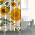 thumbnail image 2 of Ensemble de Rideau de Douche avec Doublure à Boutons-Pression, Tournesol Belles Plantes d'Automne (5) Rideaux de Douche Doublure de Douche Réutilisable, Rideau de Bain en Polyester Neutre Esthétique, 72x72 Pouces, 2 of 4