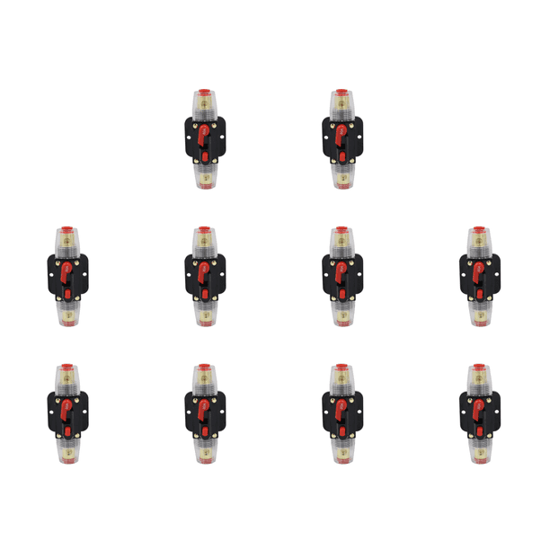 10uds. Disyuntor de 80A Restablecimiento automático 12-42V Portafusibles de barco marino para automóvil