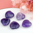 thumbnail image 7 of NOGIS 20 PCS Heart Crystals Natural Healing Crystal Polished Pocket Stones Mini Cute Palm Love Gemstones Set Reiki Energy Balancing Meditation Valentine's Day Gift (Purple), 7 of 7