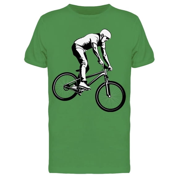 Man Doing A Bike Trick Tee Men's -Image by Shutterstock