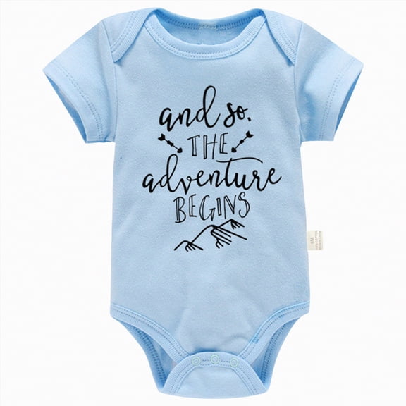 JUMEYU Newborn Girl Clothes Baby Girl Short Sleeve Bodysuits Summer Newborn Infant Romper 0 3 6 9 12 18 24 Months (Blue,0-3 Months)