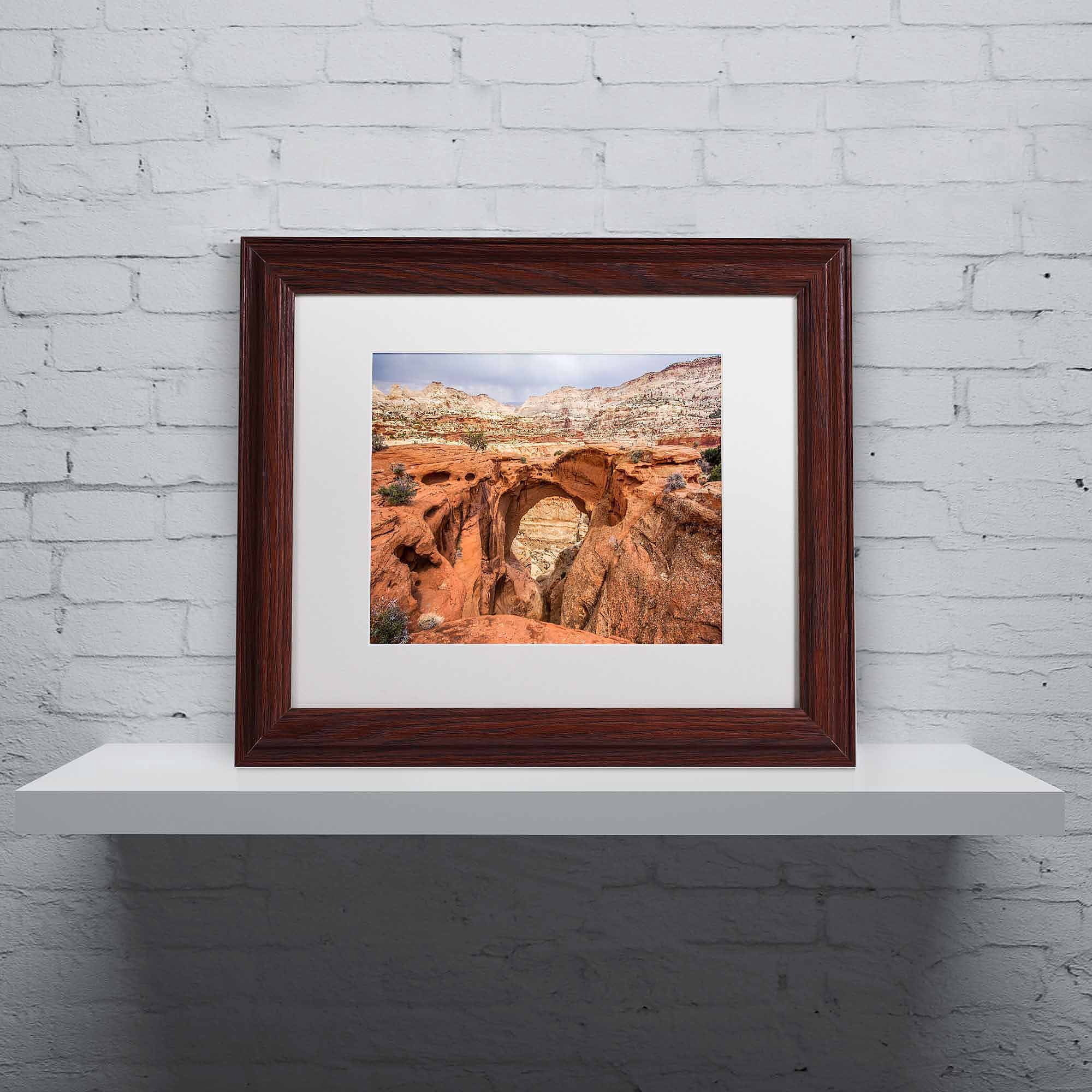 Trademark Fine Art "Cassidy Arch" Canvas Art by Pierre Leclerc, White Matte/Wood Frame