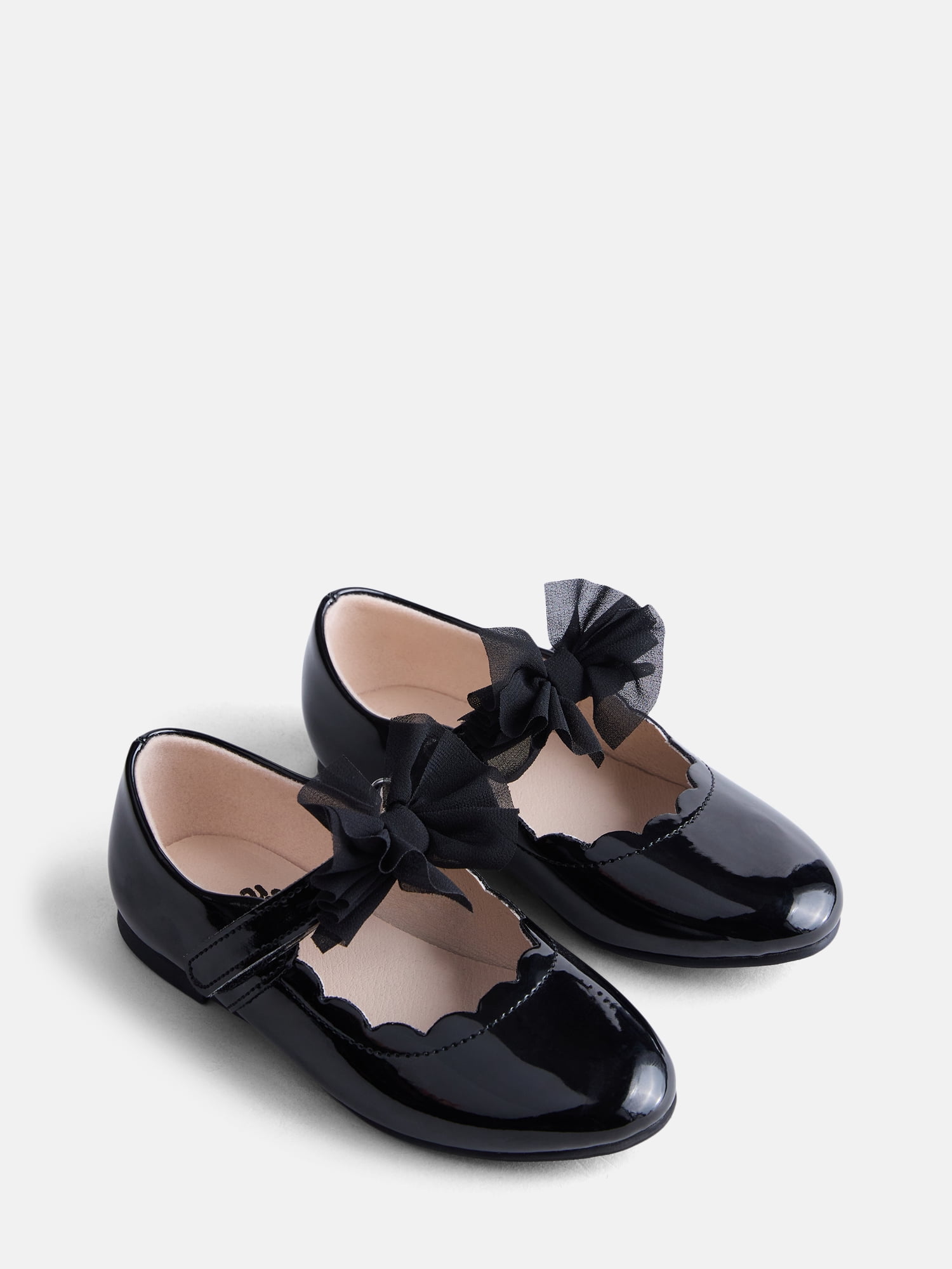 Wonder Nation Baby and Toddler Girls Tulle Bow Ballet Flats