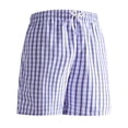 thumbnail image 3 of Lmnyox Mens Quick Dry Beach Shorts Vintage Casual Striped Shorts Lightweight Elastic Waist Drawstring Summer Shorts, 3 of 5