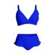 thumbnail image 5 of Tankini de moda para mujer, color sólido con cojín en el pecho y sin soporte de acero, traje de baño holgado con cordón dividido, traje de baño de dos piezas para mujer, trajes de baño tankini para mu, 5 of 6