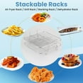 thumbnail image 4 of 8 Inch Square Air Fryer Rack, 2 Layers Stainless Steel Grill Dehydrator Accessory for Air Fryer, 4 of 6