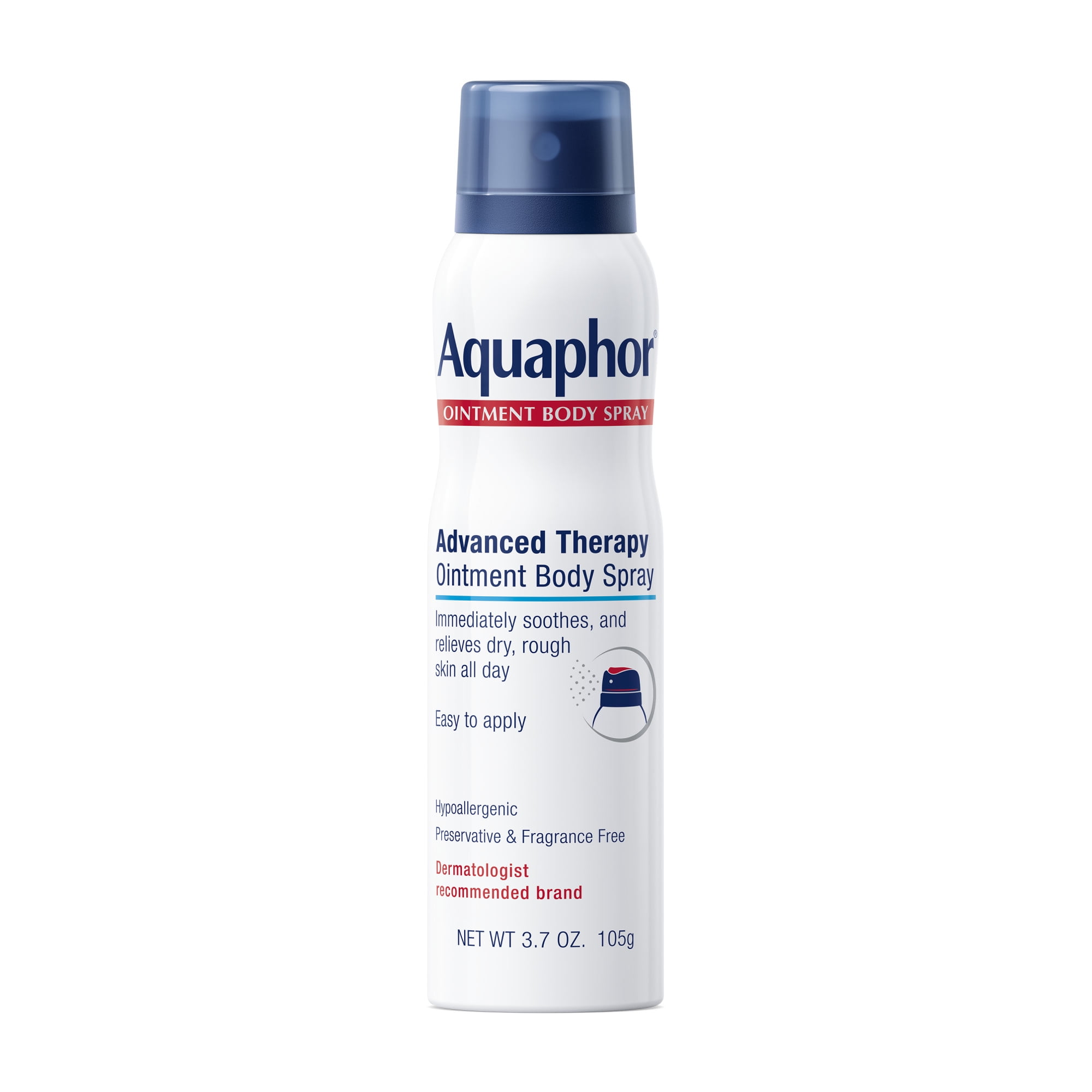 Aquaphor Ointment Body Spray for Dry Rough Skin, Fragrance Free, Easy-to-Apply, 3.7 oz