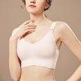 thumbnail image 5 of TrendVibe365 Nursing Bras for Breastfeeding Womens Breastfeeding No Underwire Push up Bralettes Padded Button Front Adjustable Strap Corset Bra Full Coverage Crop Cami Top Sexy Shapewear Pink L, 5 of 9