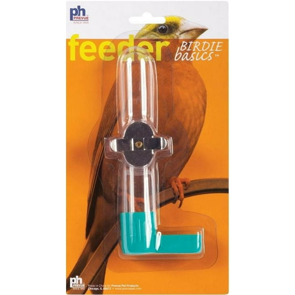 Prevue Birdie Basics Glass Fountain Feeder [Bird, Cups & Waterers & Feeders] 6" High - Holds 1.8 oz - (Assorted Colors)