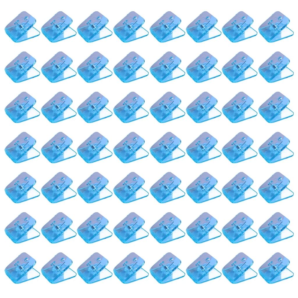 100Pcs Clear File Clip Square Colorful Paper Clamp for Food Bag Photo Receipt