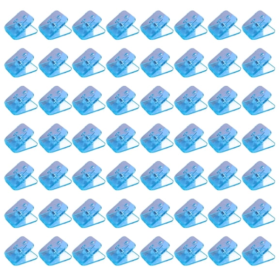 100Pcs Clear Clip File Paper Clamps Square Colored Paper Clip for Home Office