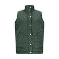 thumbnail image 4 of Nfurl Ladies Outerwear Vest with Pockets Trendy Winter Solid Color Zip up Puffer Vests for Women Dressy Casual Quilted Puffy Sleeveless Jacket Green M, 4 of 7