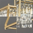 thumbnail image 6 of ZHLWIN Dining Room Light Fixture Farmhouse Chandelier Gold Metal Crystal Pendant Light for Kitchen Island Dining Room Living Room Flat and Inclined Ceiling (Trapezoid -11.81in), 6 of 7