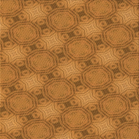 Ahgly Company Indoor Square Patterned Mahogany Brown Area Rugs, 6' Square