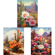 thumbnail image 1 of Resina Con Cactus Del Desierto Serie Flores 30x40CM Likrtyny, 1 of 6