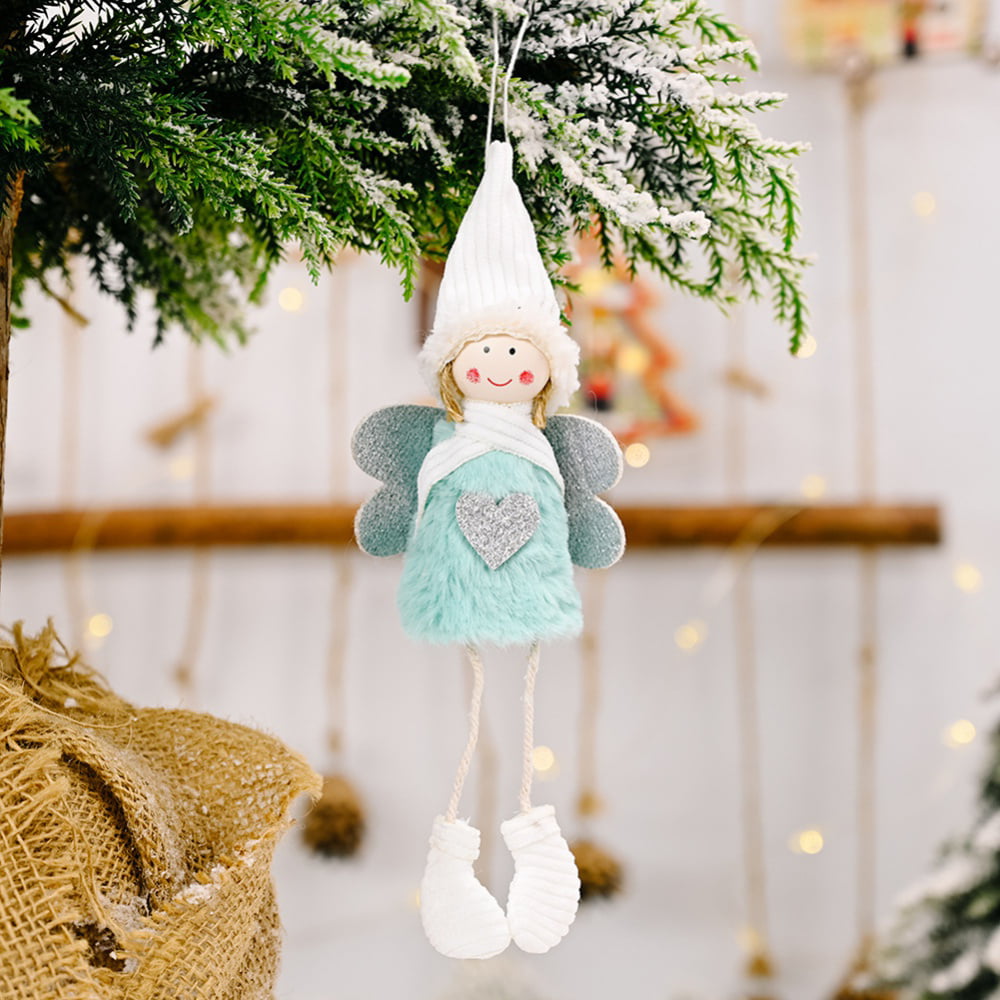 Christmas Angel Plush Doll Toy Xmas Tree Hanging Pendants Ornaments Home Decor 