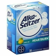 Angle View: Alka-Seltzer Heartburn Effervescent Tablets Lemon Lime - 36 ct