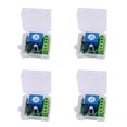 thumbnail image 1 of 4X DC 12V 1CH RF Relay Receiver 433MHz Universal Wireless Remote Control Switch 433 MHz Transmitter Button Module Kit, 1 of 5