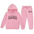 thumbnail image 3 of Kiijoy Teen Girls Tracksuit Letter Print Sports Hoodie Jogger Pants Outfits, Sizes 13-14, 3 of 3