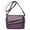 Purple, variant on Women's Shoulder Bag Multi Pockets Crossbody Purse Leather Flapover Messenger Satchel Designer Travel Work Handbag
