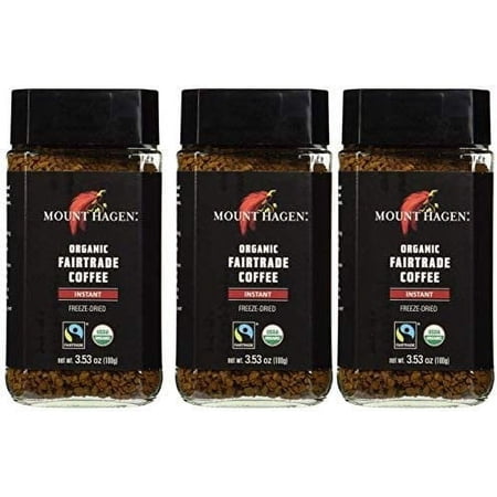 Mount Hagen Organic Freeze Dried Instant Coffee, 3.53-Ounce Jars (Pack of 6)