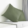 thumbnail image 3 of Green Solid Color Pillow Covers 24x24 Inch Decorative Throw Pillow Cover, Aesthetics Contemporary Luxury Sofa Pillowcases Accent Cushion Case Home Decor Bedroom Living Room, 3 of 6
