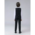 thumbnail image 2 of 4pcs Boy's Gentleman Suit, Suit Jacket Long Sleeve Plain Color Shirt & Pants & Vest & Tie, Spring And Autumn Boys Preppy Style Vest Set For Competition Performance Wedding Banquet Dress, 2 of 5