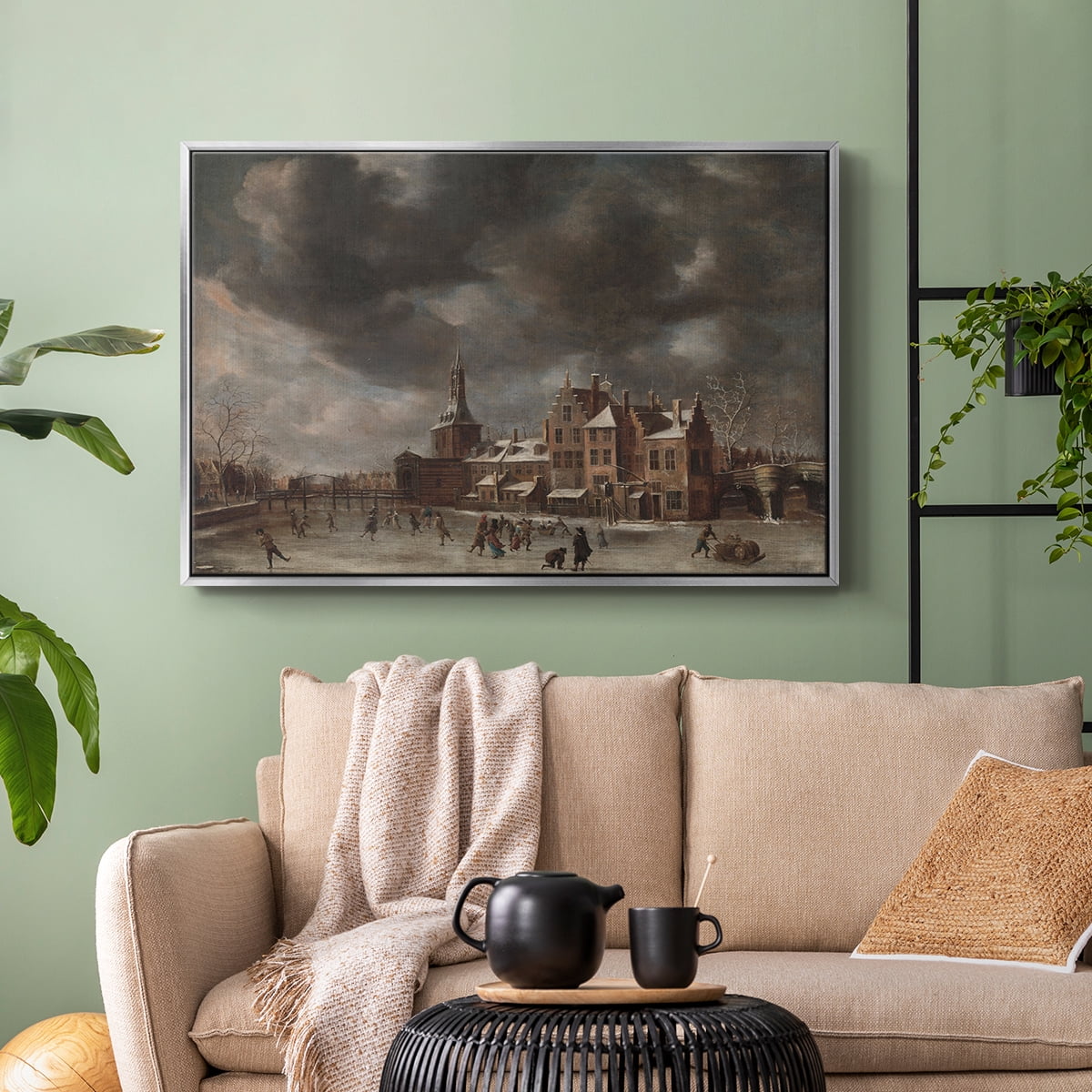Vintage Landscape-CCCLXXXVIII By Wexford Home Framed in Silver Wood Gallery Wrapped Canvas 27 in. x 41 in.