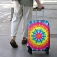 thumbnail image 3 of Colorful Rainbow Tie Dye Spiral Pattern Luggage Cover Fashion Suitcase Cover Baggage Covers Fit 25-28 Inch Luggage (Go Travel), 3 of 5