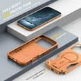 thumbnail image 6 of ELEHOLD for iPhone 17 Pro Max Rugged Case,Hybrid Hard PC Silicone Magnetic Rugged Stand Cover Compatible with Mag Safe Accessories Heavy Duty Shockproof Protective Phone Case,Orange, 6 of 7