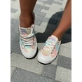 thumbnail image 7 of JENN ARDOR Women's Canvas Shoes Flat Sneakers Lace Up Shoes Walking Scrunch Back Sneakers, 7 of 7