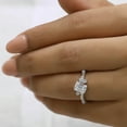 thumbnail image 2 of JEWELEGANT Emerald Cut Moissanite Engagement Ring, Unique Solitaire Ring Gift for Women, 2 of 8