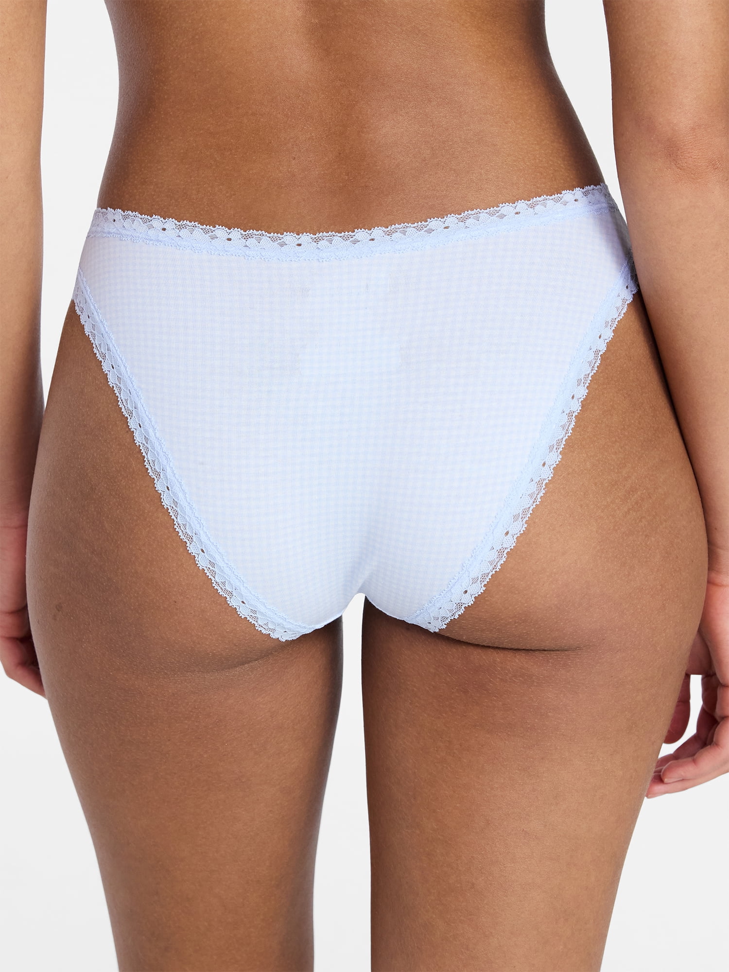 No Boundaries Cotton Lace Hi Cut Bikini Women's and Women's Plus, Sizes XS-XXXL