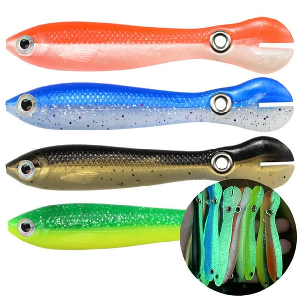 4x 10cm 6g Bionic Loach Señuelos de pesca hundiendo cebos blandos artificiales (mixto)