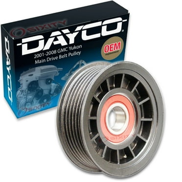 Dayco Main Drive Drive Belt Tensioner Pulley compatible with GMC Yukon 4.8L 5.3L 6.0L 6.2L V8 2001-2008