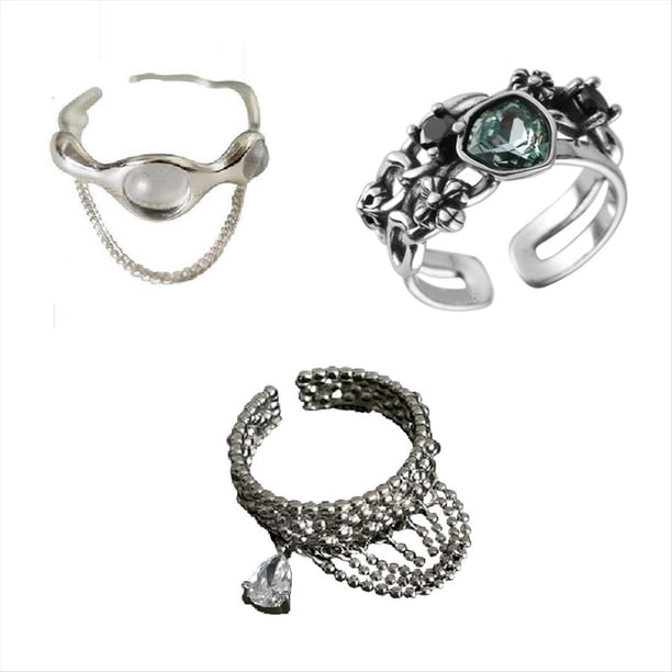 Anillo Abierto Irregular de Múltiples Líneas Anillo para Mujer