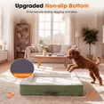 thumbnail image 4 of Small Pet Bed Orthopedic for Cat Dog Four-Sided Bolster Cushion with Waterproof Removable Washable Cover Pet Sofa Green, 4 of 10