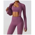 thumbnail image 3 of Chaqueta de Yoga for mujer, chaqueta de Yoga deportiva for correr al aire libre con cremallera, chaqueta de manga larga, ropa de Yoga de secado rápido for niñas, 3 of 7