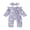 Purple, variant on RUINIXCW Newborn Baby Girl Halloween Outfit Infant Baby Girl Fall Winter Clothes Waffled Romper Pumpkin Ghost Embroidery Ruffled Long Sleeve Zipper Jumpsuits Headband Set