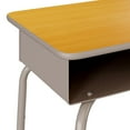 thumbnail image 6 of Flash Furniture Billie Metal Student Desk with Desktop/Book Box in Maple/Silver, 6 of 9