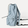 thumbnail image 4 of Women Backpack Drawstring Fashion Travel Nylon Backpack Outdoor Sports (Khaki), 4 of 10