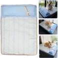 thumbnail image 6 of KissDate Self-Cooling Pet Mat for Summer - Ice Silk Cooling Pad for Dogs & Cats, Cooling Dog Bed with Pillow Washable Cover , Perfect for Kennels, Crates, Sofa, or Floor - Blue, 26.4"x18.5", 6 of 8