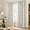 Blackout | Jacobean - Linen Gray on Cream-40"W x 102"L (Pack of 2), variant on Jacobean Flpinch Pleated Light Filtering Curta95 Inch