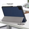 thumbnail image 5 of KOMI Slim case for Galaxy Tab A9（2023 Model: SM-X110/X115/X117） Smart flip Leather case 3-fold Stand Function Hard PC Back Cover for Galaxy Tab A9 8.7 inch Dark Blue, 5 of 5